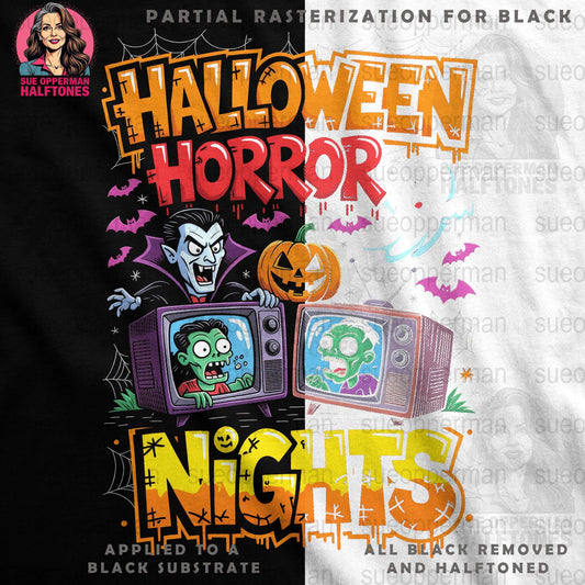 Halloween Halftone T-Shirt Design Digital - halftone PNG for T-shirts – Sue Opperman Halftones