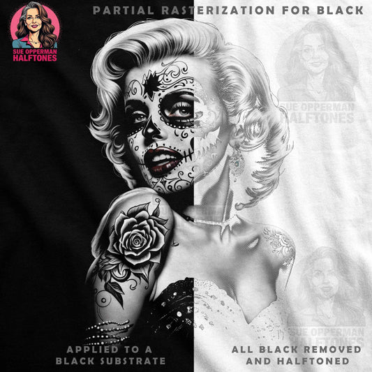 Sugar Skull Marilyn Monroe Halftone T-Shirt Design Digital - halftone PNG for T-shirts – Sue Opperman Halftones