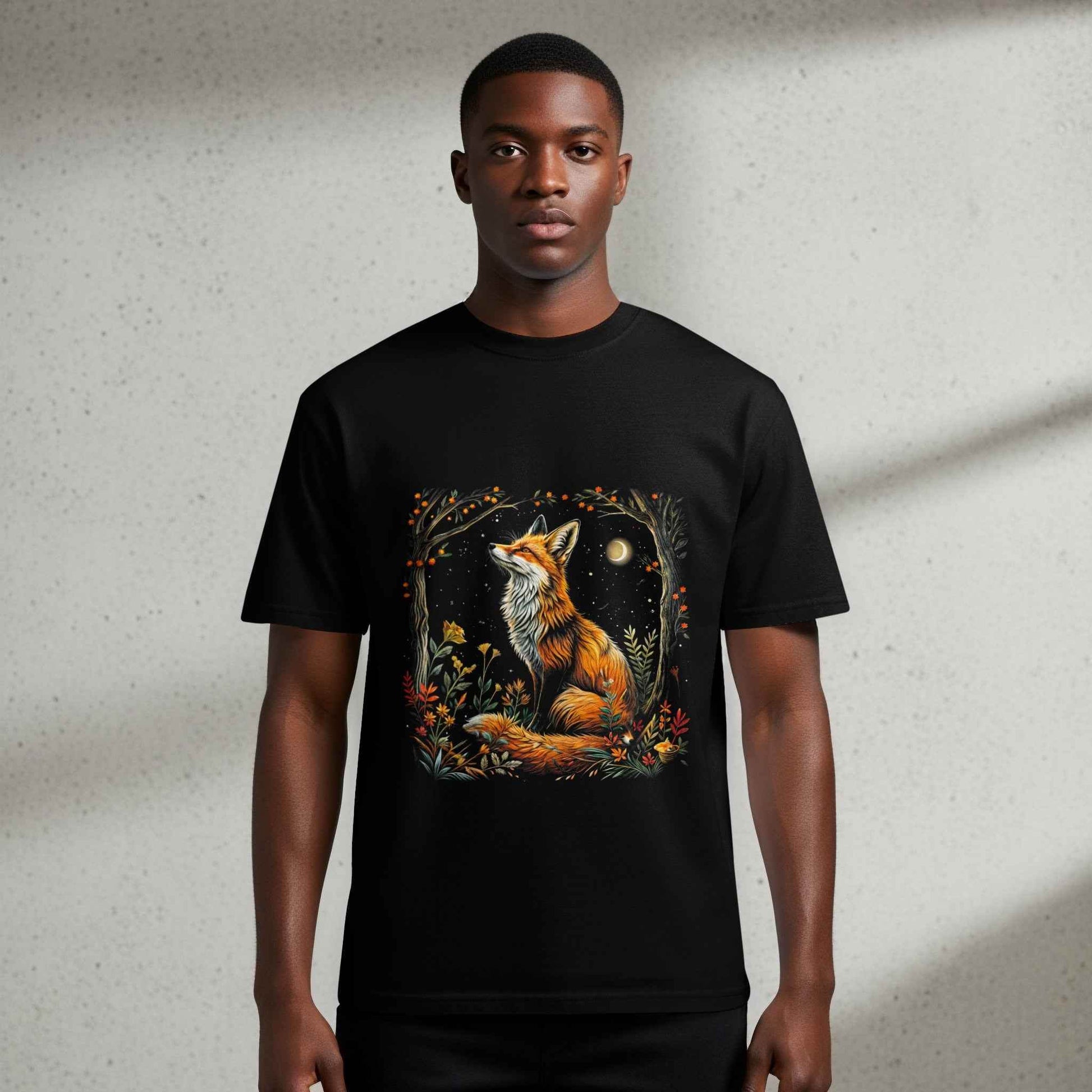 Autumn Fox in Forest Halftone Digital halftone T-shirt Design - halftone PNG for T-shirts – Sue Opperman Halftones