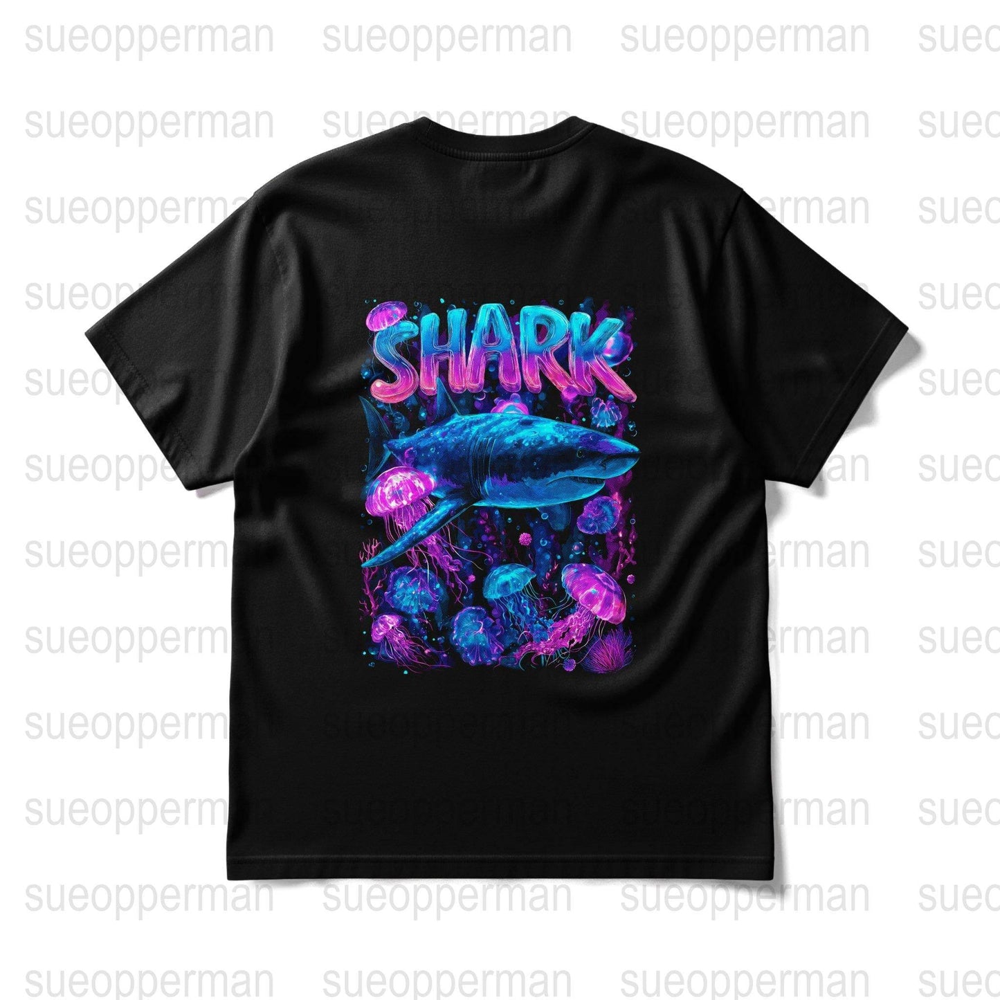 Shark Sea Life Halftone T-Shirt Design Digital - halftone PNG for T-shirts – Sue Opperman Halftones