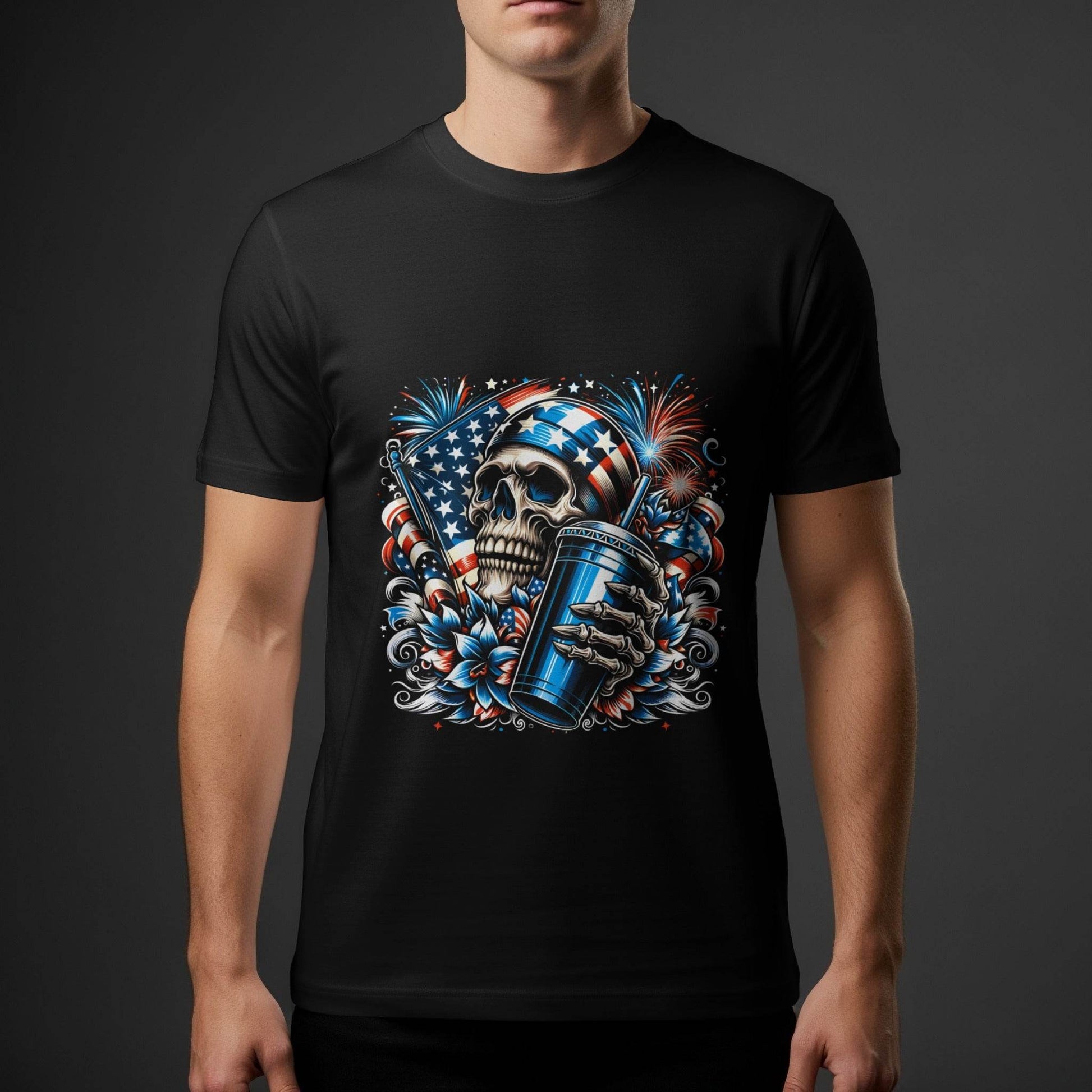 Patriotic Skull Halftone T-Shirt Design - halftone PNG for T-shirts – Sue Opperman Halftones