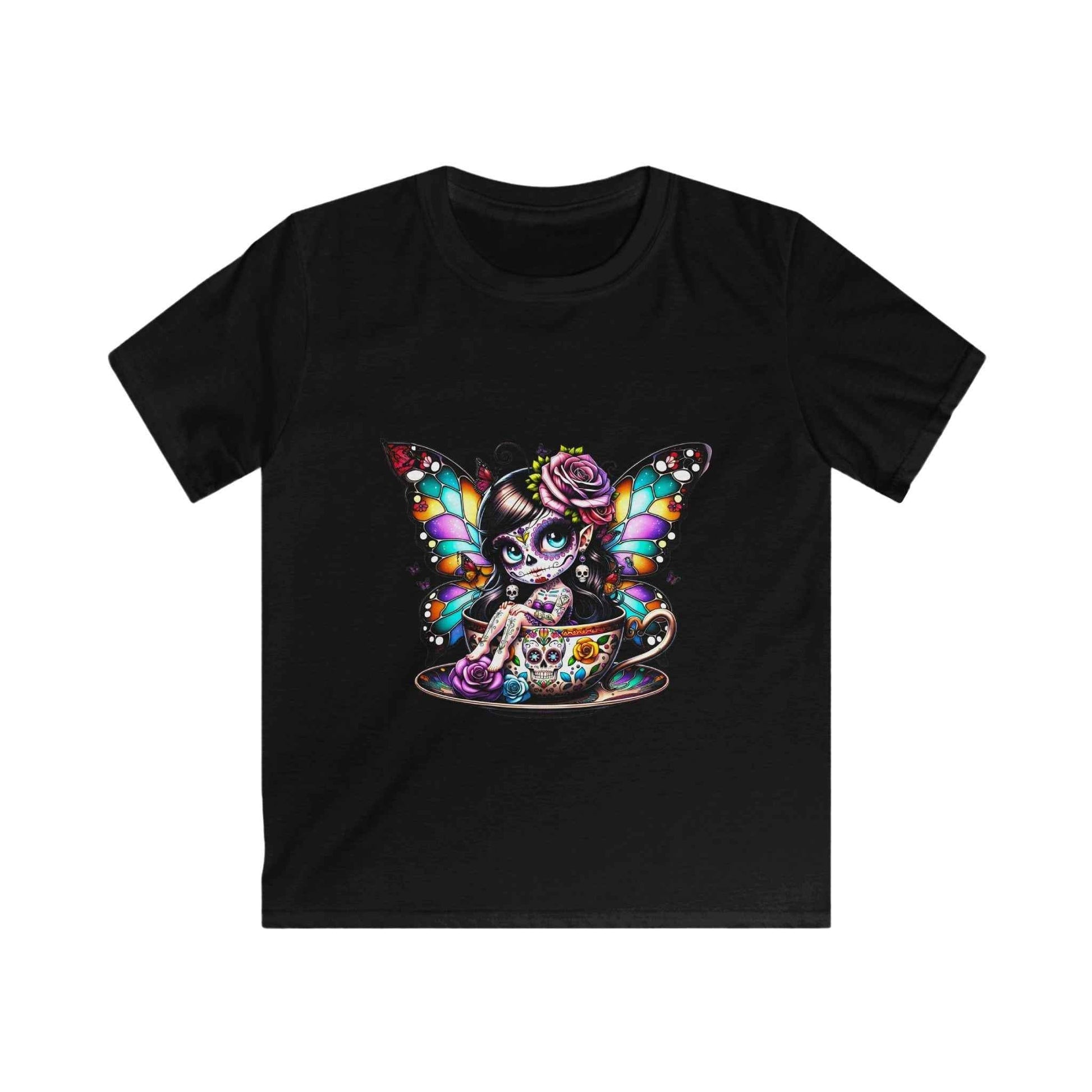 Whimsical Fairy in Cup Digital Halftone T-Shirt Design - halftone PNG for T-shirts – Sue Opperman Halftones