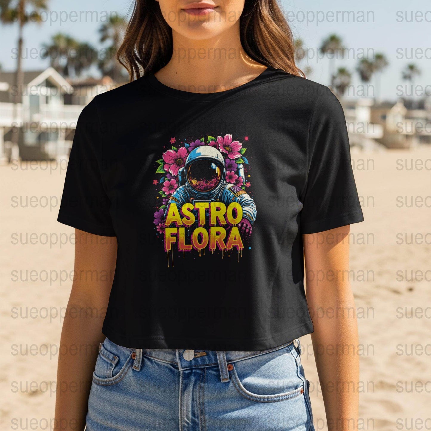 Astro Flora Halftone T-Shirt Design Digital - halftone PNG for T-shirts – Sue Opperman Halftones