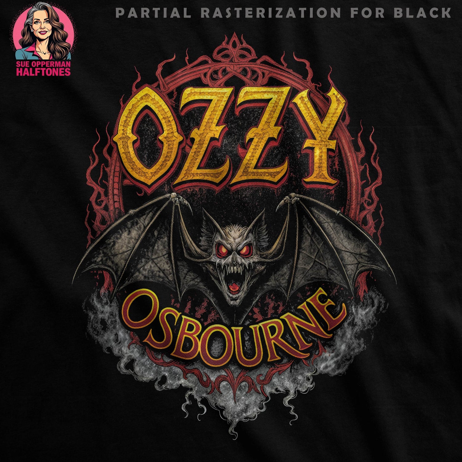 Ozzy Osbourne Music Halftone T-Shirt Design - halftone PNG for T-shirts – Sue Opperman Halftones