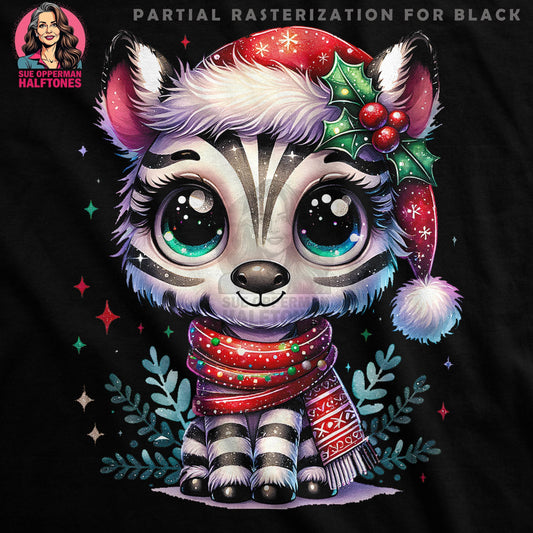 Christmas Cute Tiger Halftone T-Shirt Design - halftone PNG for T-shirts – Sue Opperman Halftones