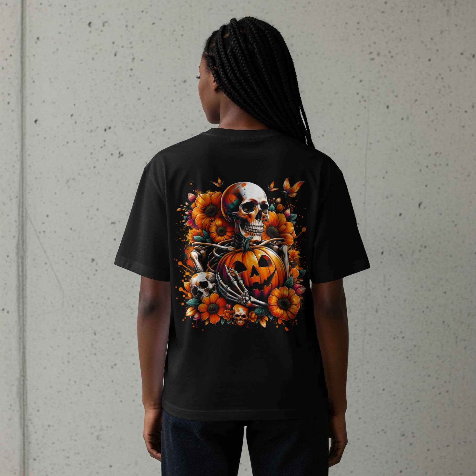 Halloween Skeleton Pumpkin Halftone T-Shirt Design Digital - halftone PNG for T-shirts – Sue Opperman Halftones