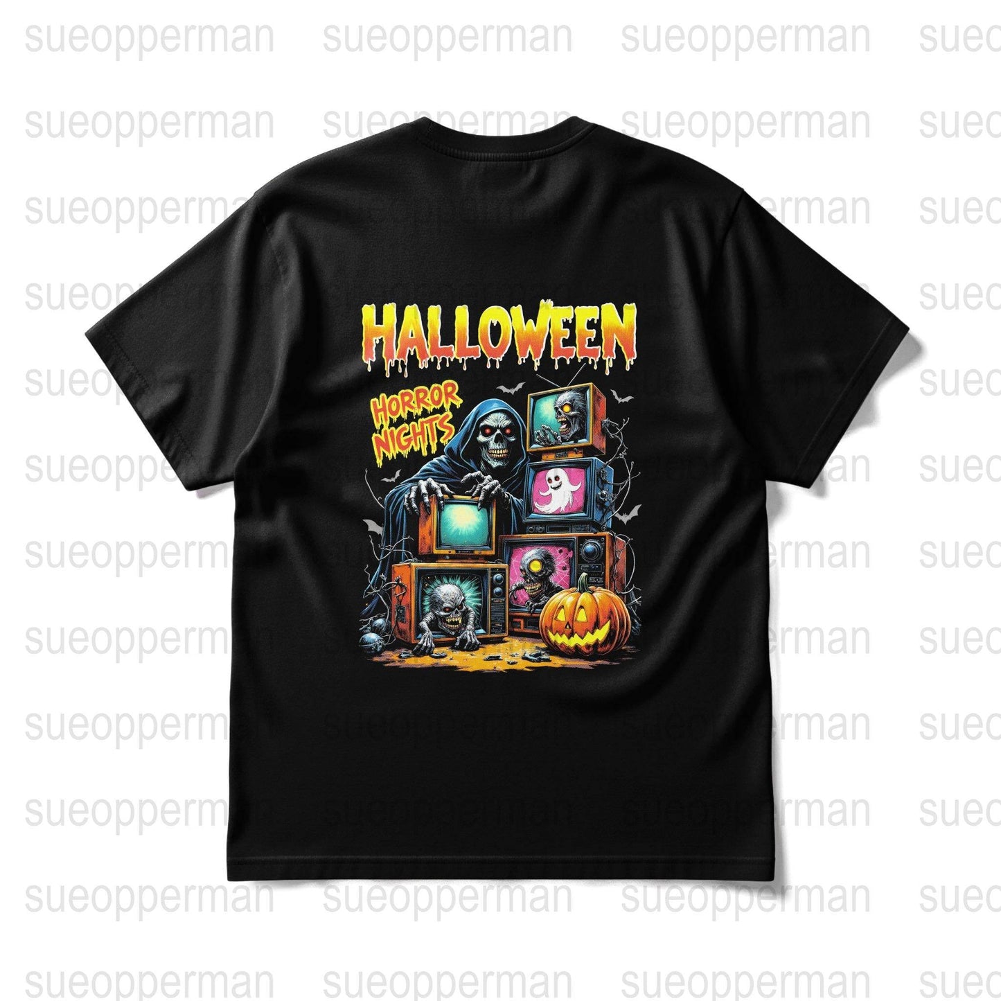 Halloween Horror Nights Halftone T-Shirt Design Digital - halftone PNG for T-shirts – Sue Opperman Halftones