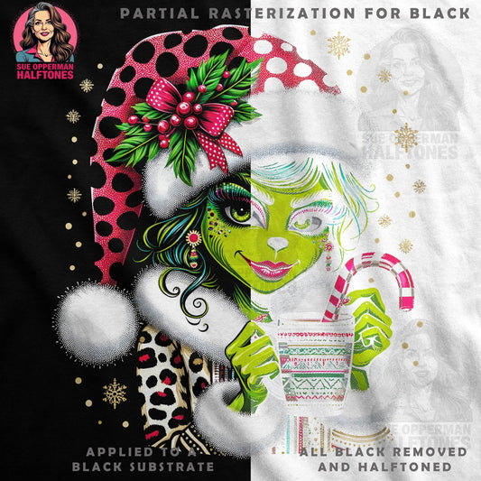 Christmas Grinch Character Halftone T-Shirt Design - halftone PNG for T-shirts – Sue Opperman Halftones