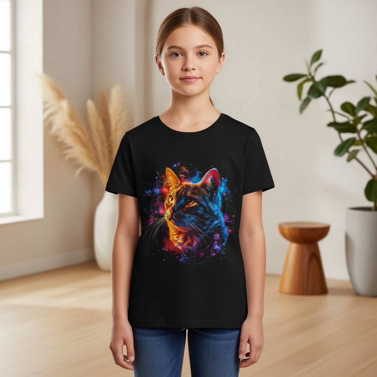 Colorful Cat Portrait Halftone T-Shirt Design - halftone PNG for T-shirts – Sue Opperman Halftones