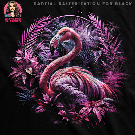 Tropical Flamingo Halftone T-Shirt Design - halftone PNG for T-shirts – Sue Opperman Halftones