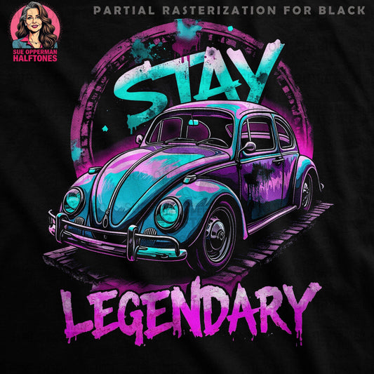 Stay Legendary Beetle Universal Print Bundle - halftone PNG for T-shirts – Sue Opperman Halftones