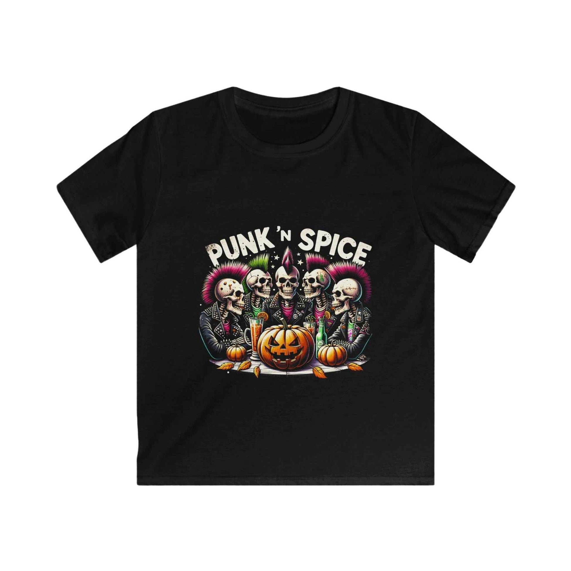 Halloween Punk Skeletons With Pumpkins Digital Halftoned T-Shirt Design - halftone PNG for T-shirts – Sue Opperman Halftones