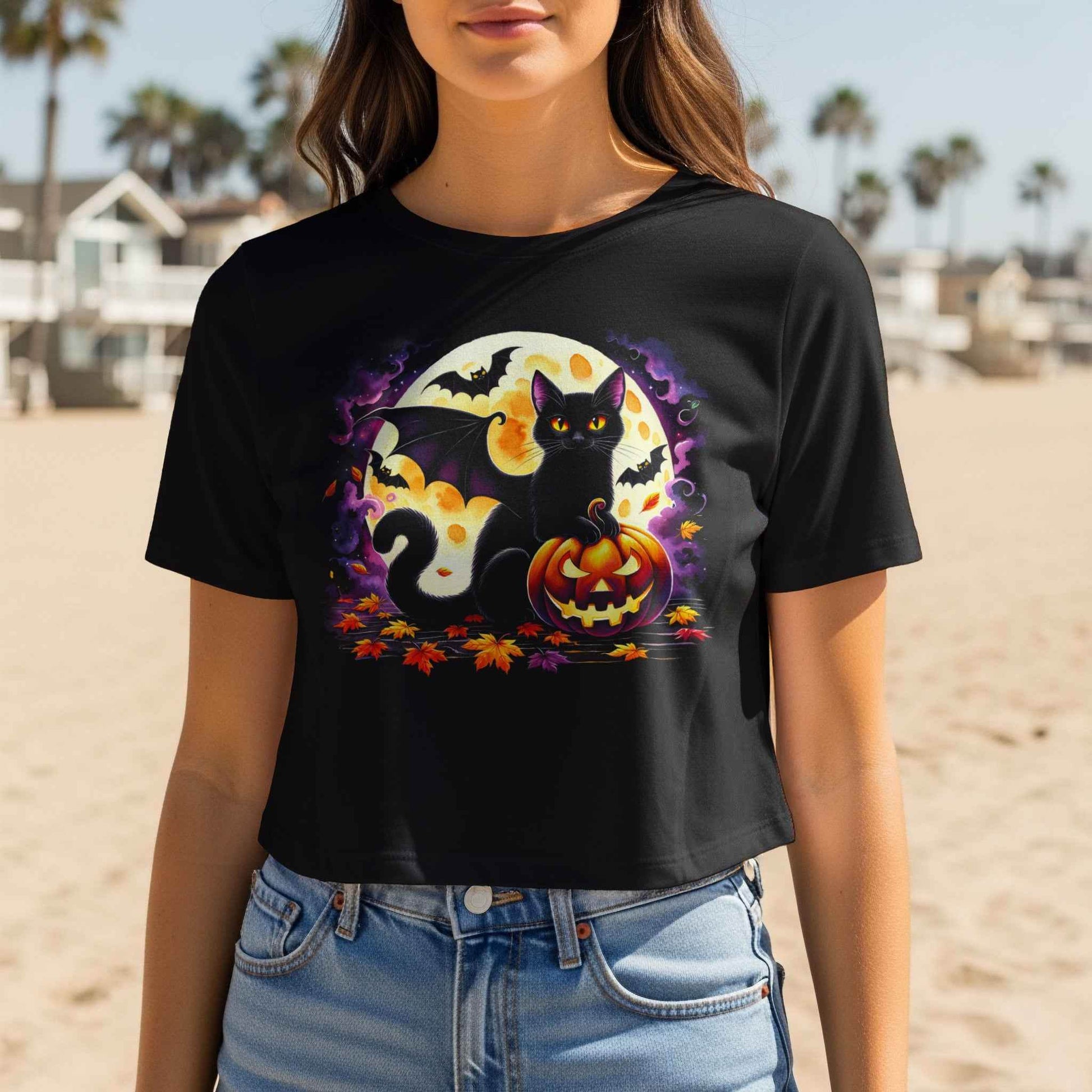 Halloween Cat Pumpkin Halftone T-Shirt Design Digital - halftone PNG for T-shirts – Sue Opperman Halftones