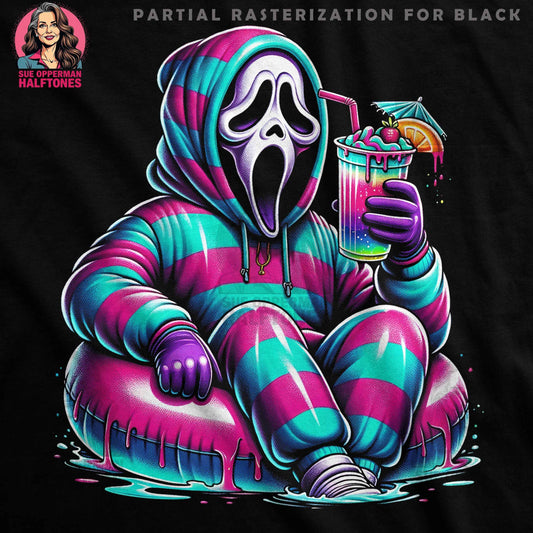 Summer Scream Ghost Halftone T-shirt Design - halftone PNG for T-shirts – Sue Opperman Halftones