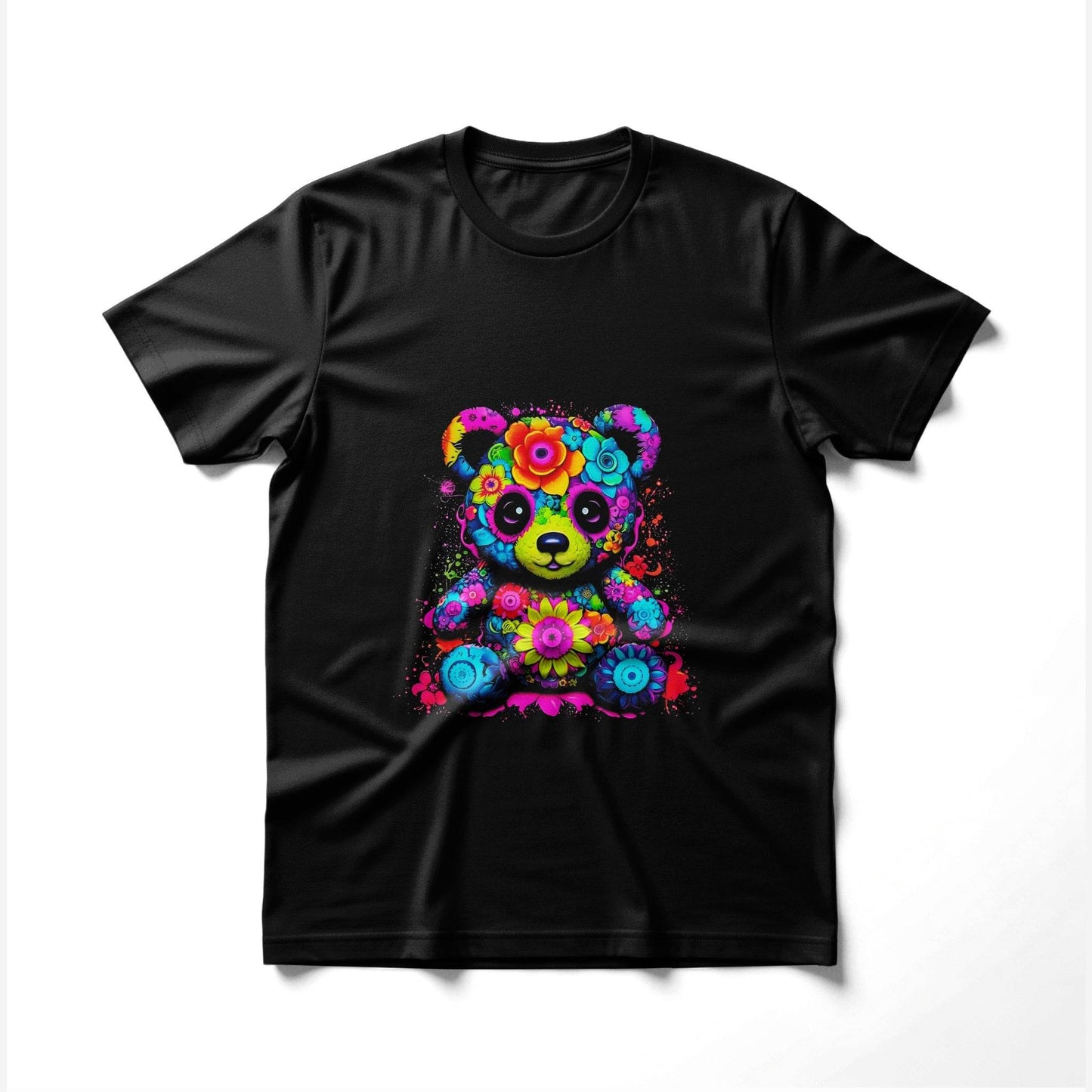 Cute Floral Panda Halftone T-Shirt Design - halftone PNG for T-shirts – Sue Opperman Halftones
