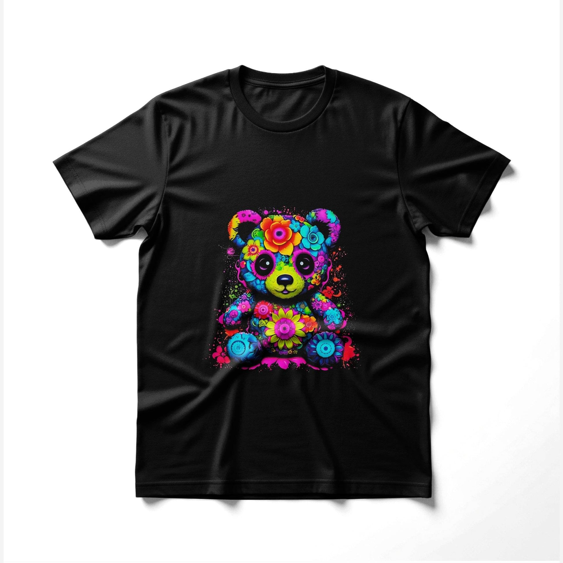 Cute Floral Panda Halftone T-Shirt Design - halftone PNG for T-shirts – Sue Opperman Halftones