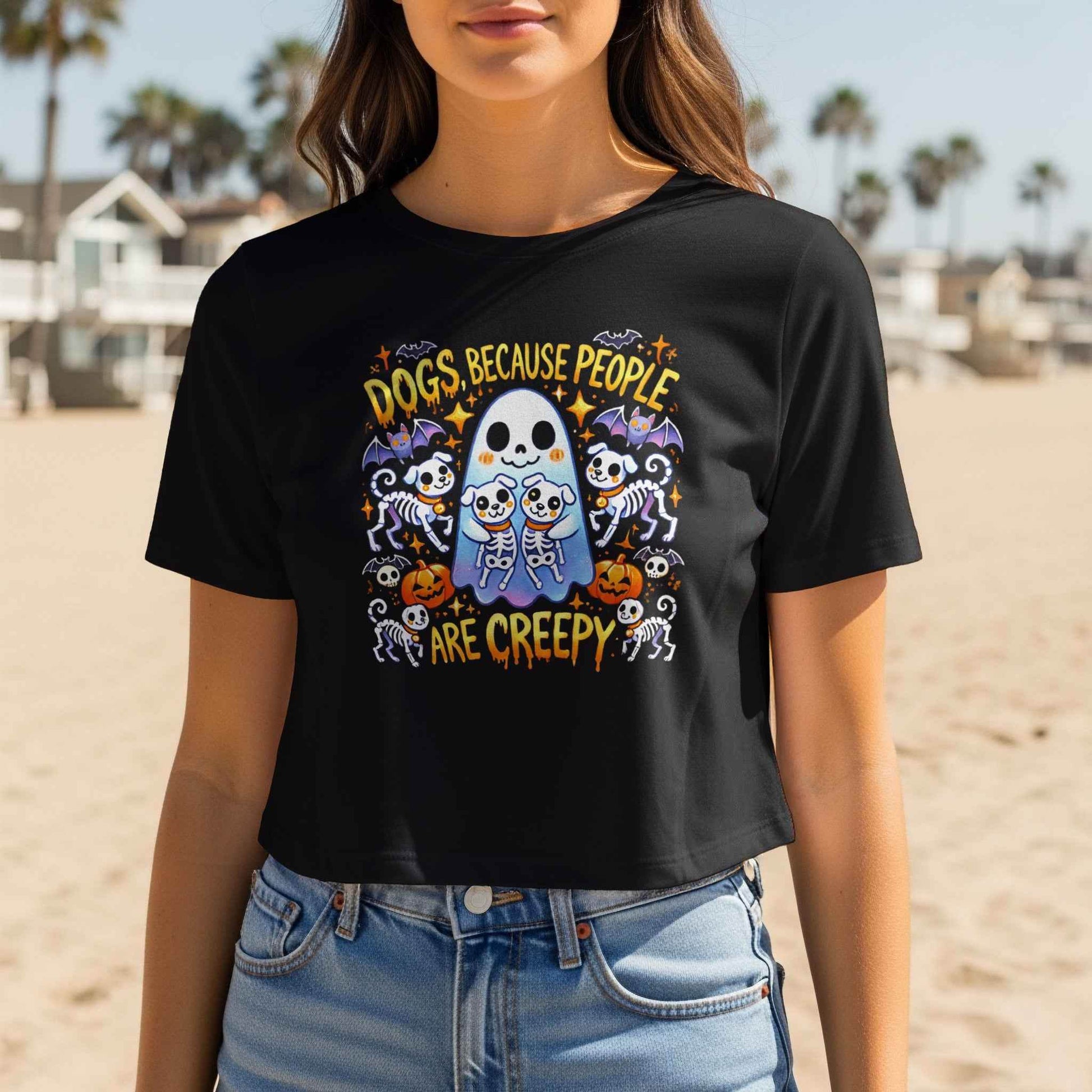 Halloween Dogs Because People are Creepy Halftoned T-shirt Design - halftone PNG for T-shirts – Sue Opperman Halftones