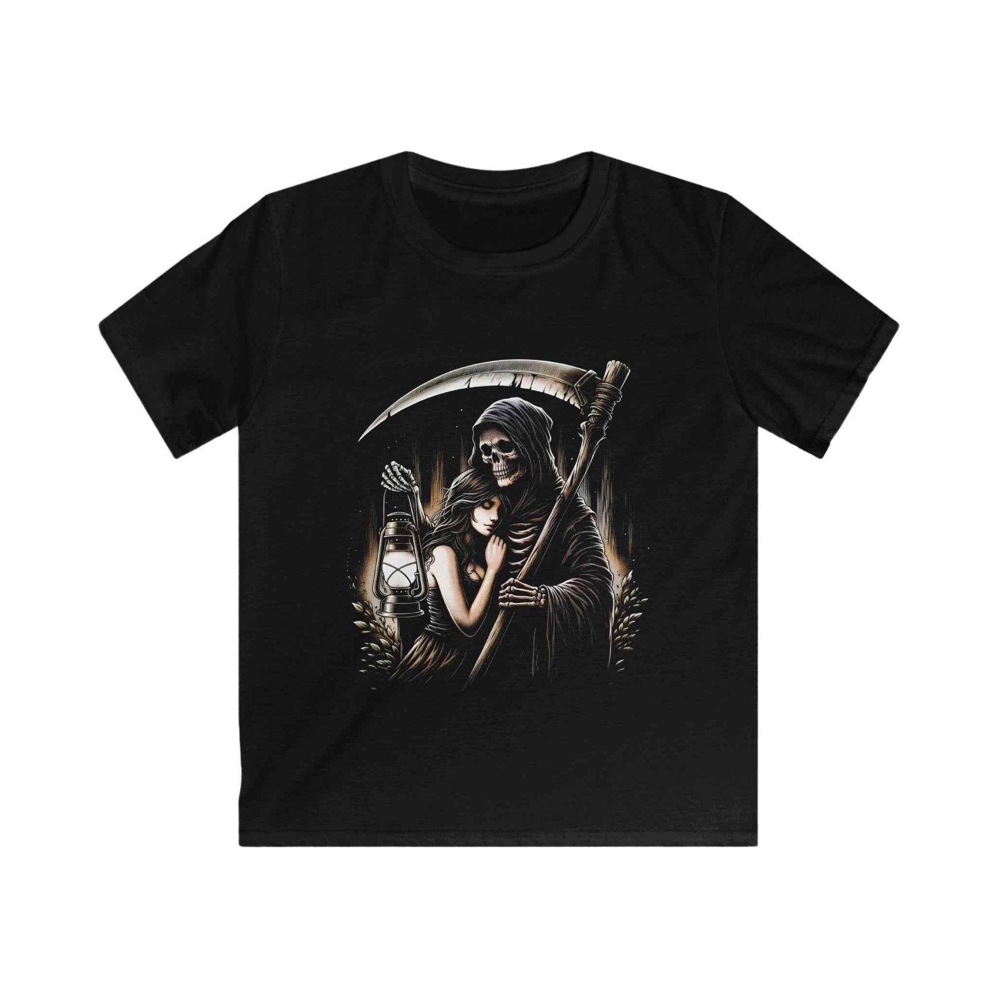 Gothic Angel with Grim Reaper Digital Halftone T-Shirt Design - halftone PNG for T-shirts – Sue Opperman Halftones