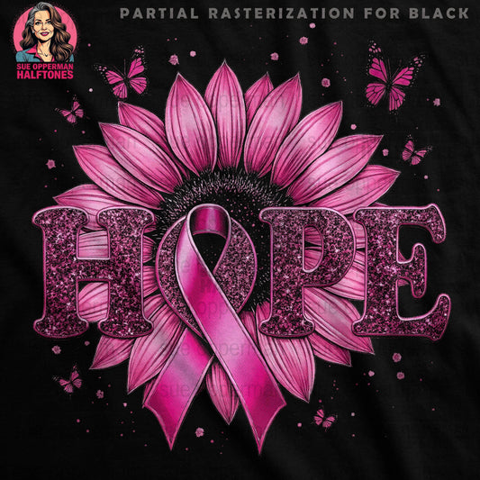 Breast Cancer Awareness Hope Universal Print Bundle Digital - halftone PNG for T-shirts – Sue Opperman Halftones