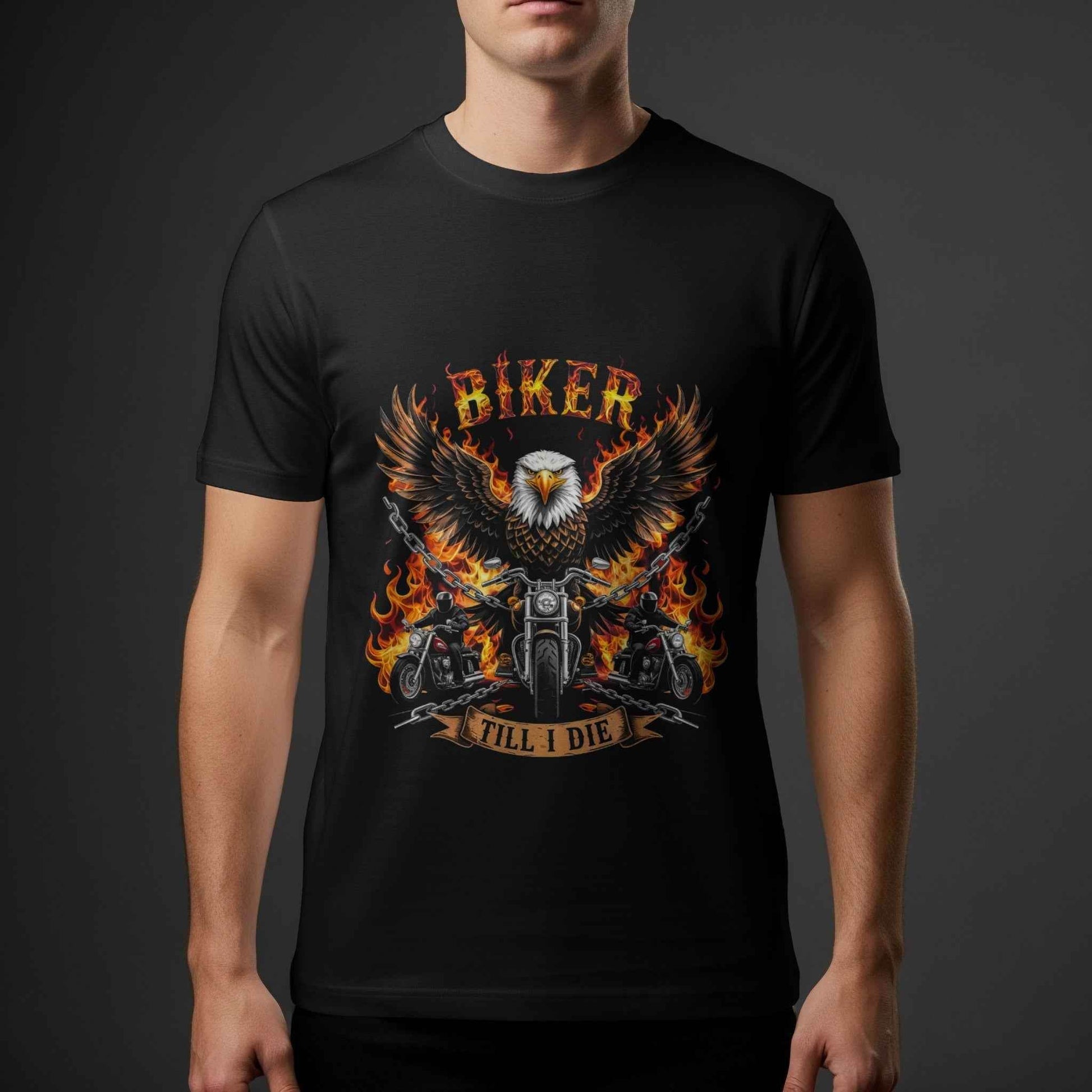 Biker Eagle Motorcycle Halftone T-Shirt Design - halftone PNG for T-shirts – Sue Opperman Halftones