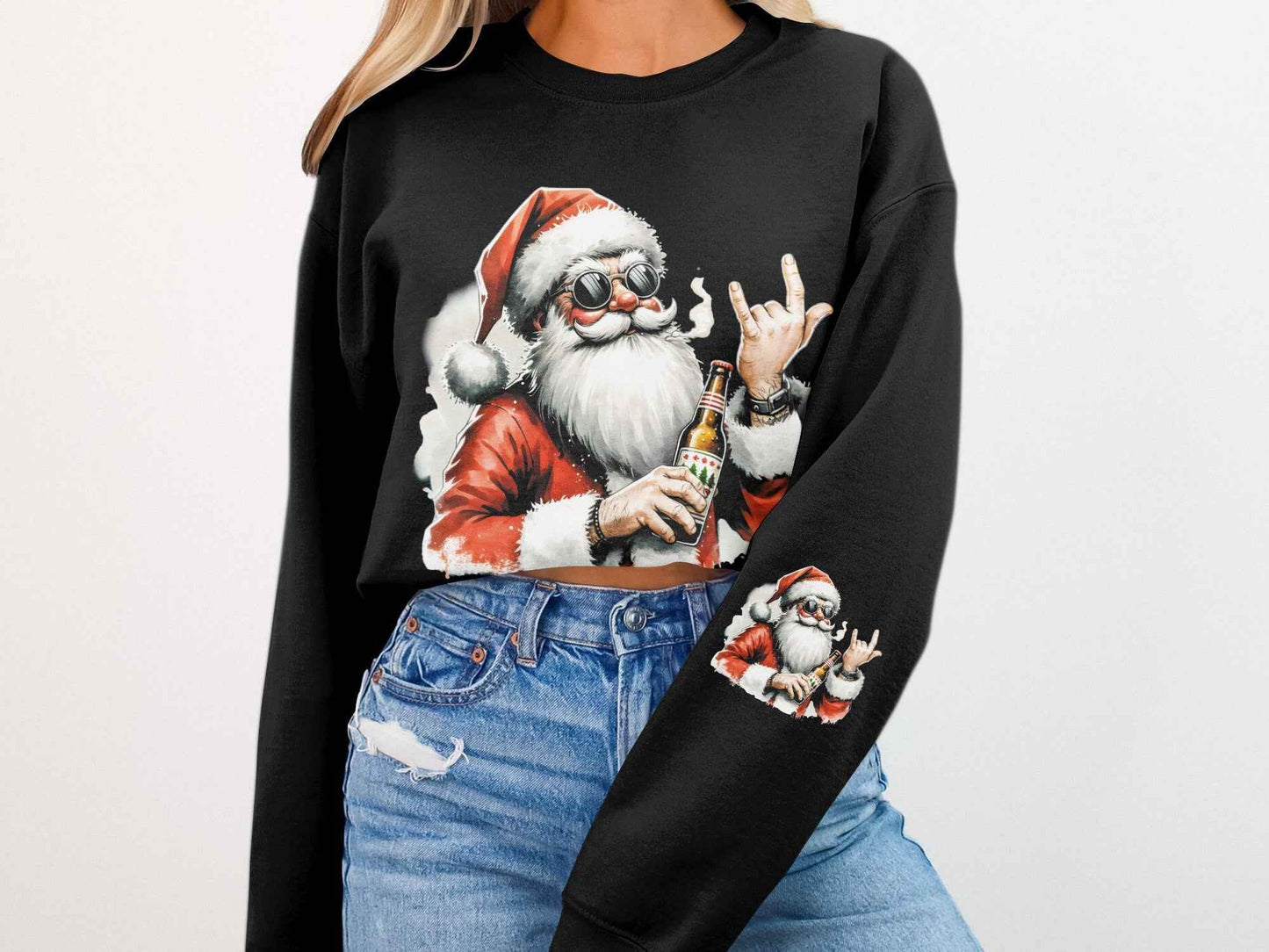Christmas Santa with Beer Halftone T-Shirt Design - halftone PNG for T-shirts – Sue Opperman Halftones