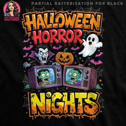 Halloween Halftone T-Shirt Design Digital - halftone PNG for T-shirts – Sue Opperman Halftones