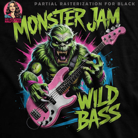 Monster Jam Wild Bass Halftone T-Shirt Design - halftone PNG for T-shirts – Sue Opperman Halftones