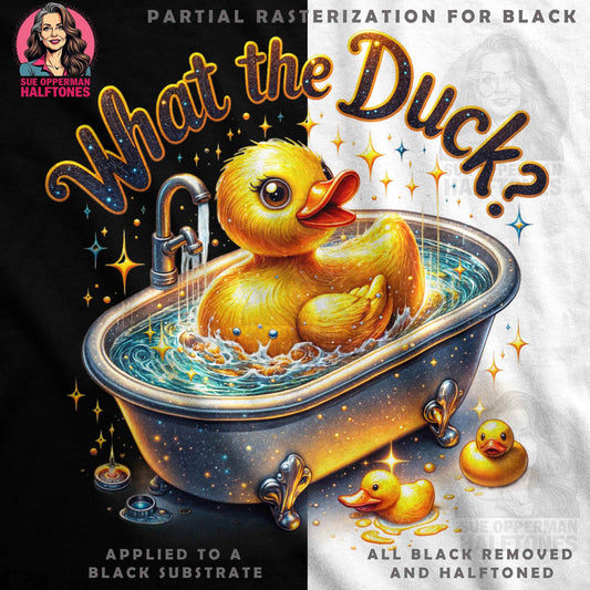 Rubber Duck In Tub Halftone T-Shirt Design Digital - halftone PNG for T-shirts – Sue Opperman Halftones