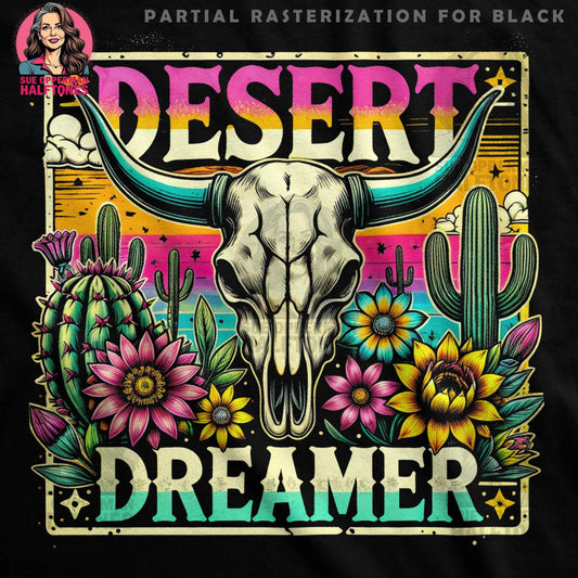 Desert Dreamer Halftone Digital Halftone T-Shirt Design - halftone PNG for T-shirts – Sue Opperman Halftones