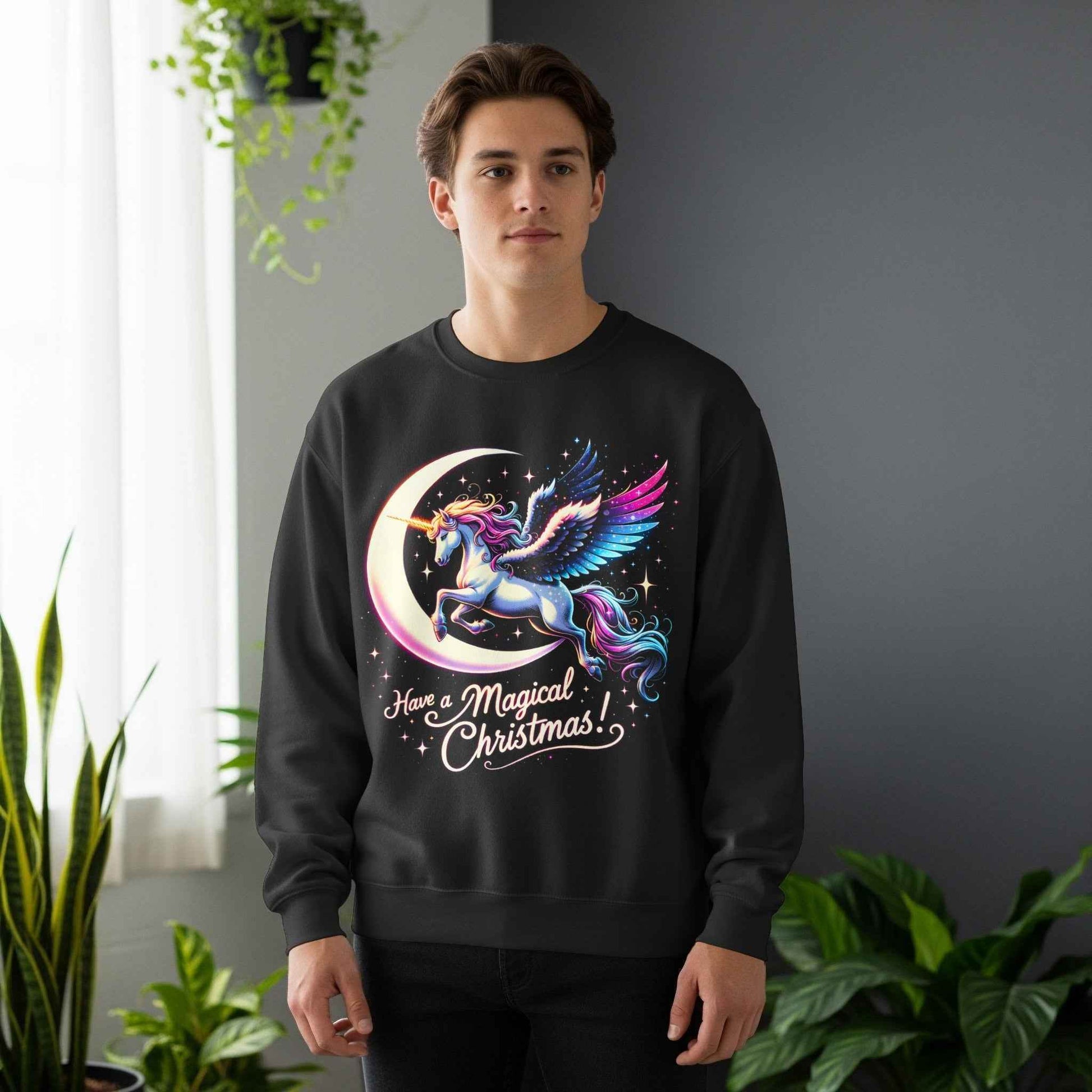 Christmas Unicorn Have a Magical Christmas Digital Halftone T-Shirt Design - halftone PNG for T-shirts – Sue Opperman Halftones