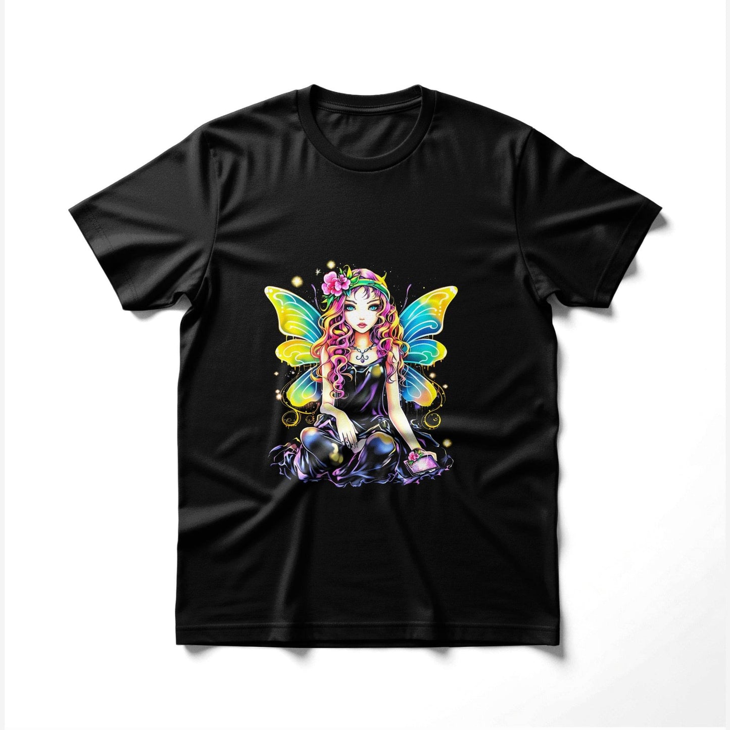Fantasy Pretty Fairy With Wings Halftone T-Shirt Design - halftone PNG for T-shirts – Sue Opperman Halftones