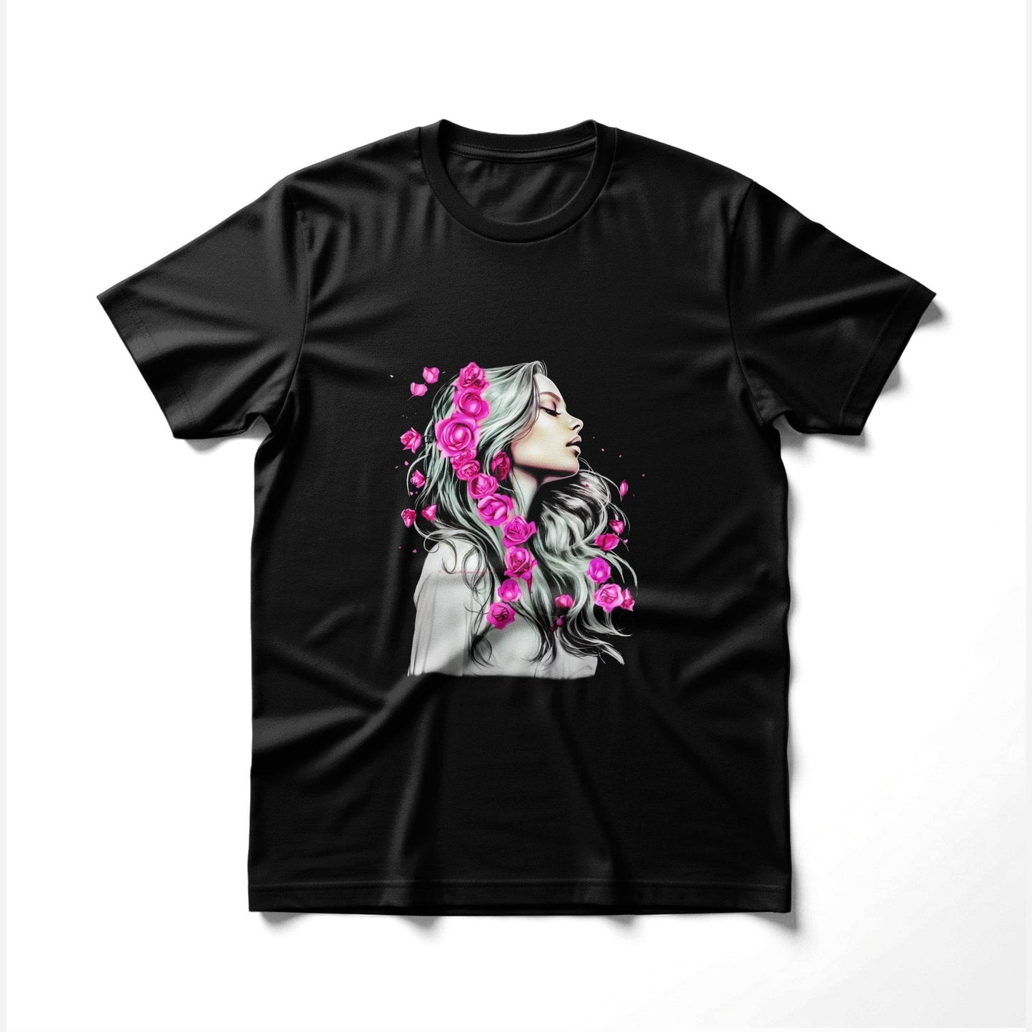 Glamour Roses Woman Halftone T-Shirt Design - halftone PNG for T-shirts – Sue Opperman Halftones