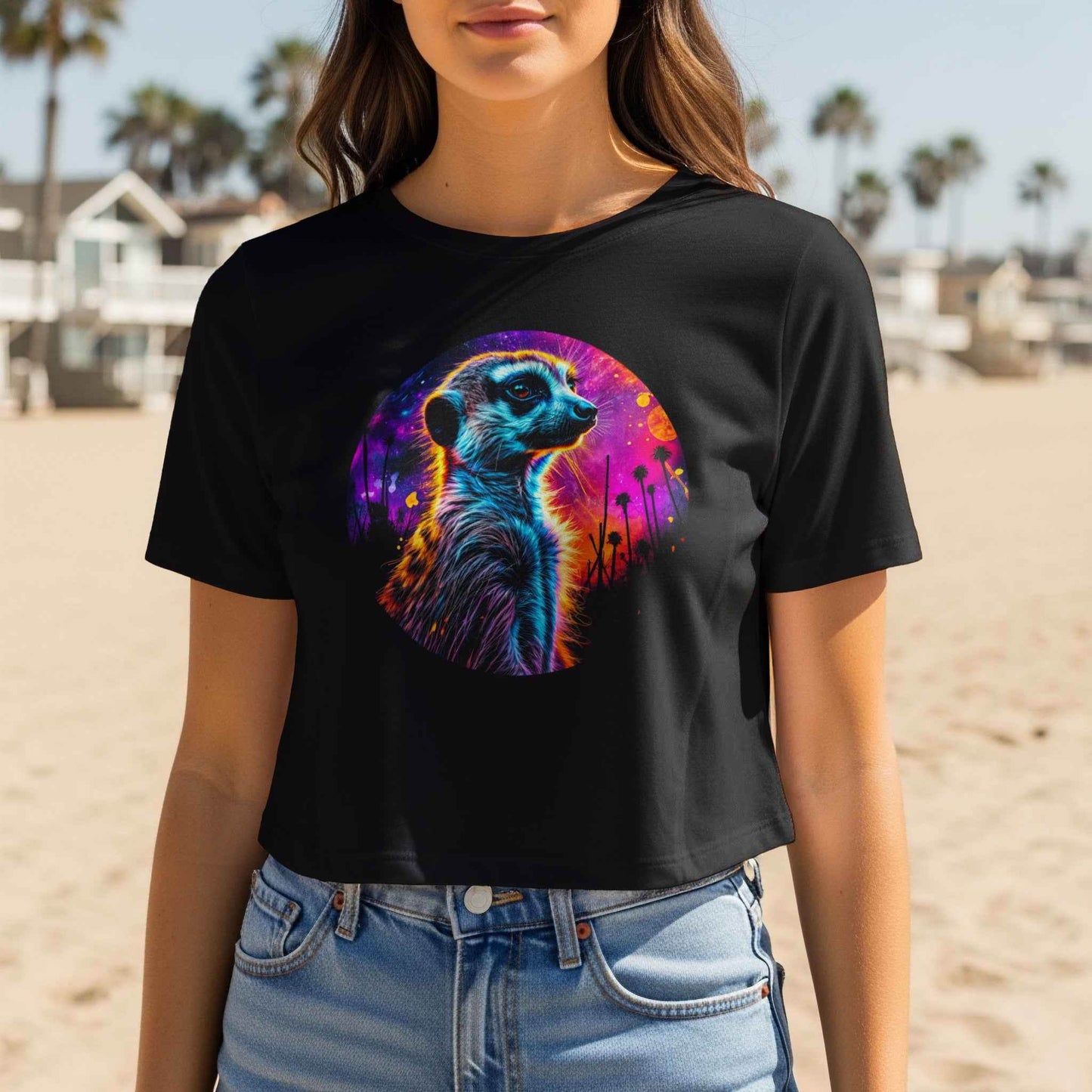 Meerkat in Space Halftone T-Shirt Design - halftone PNG for T-shirts – Sue Opperman Halftones