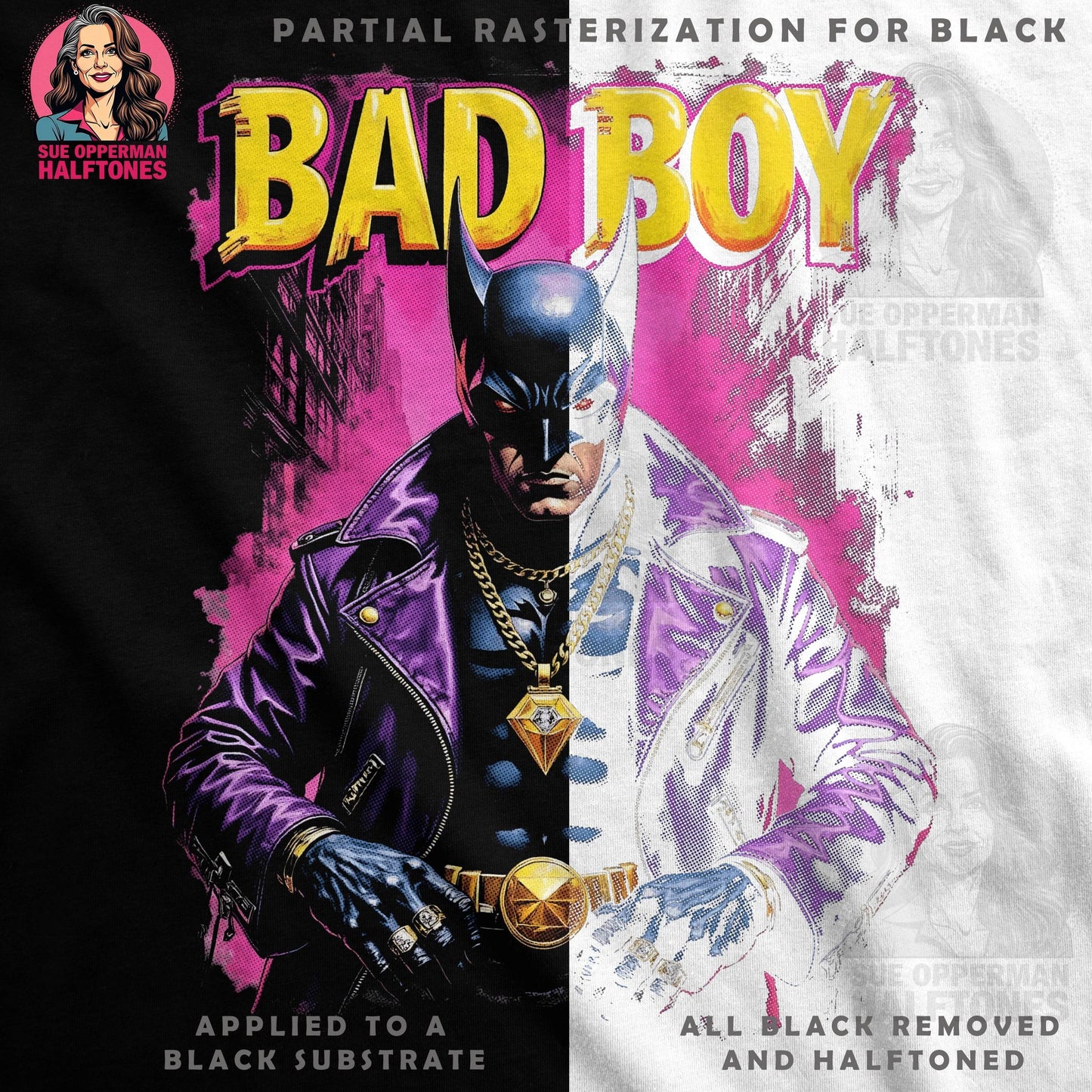 Bad Boy Pop Art Superhero Character Universal Print Bundle - halftone PNG for T-shirts – Sue Opperman Halftones