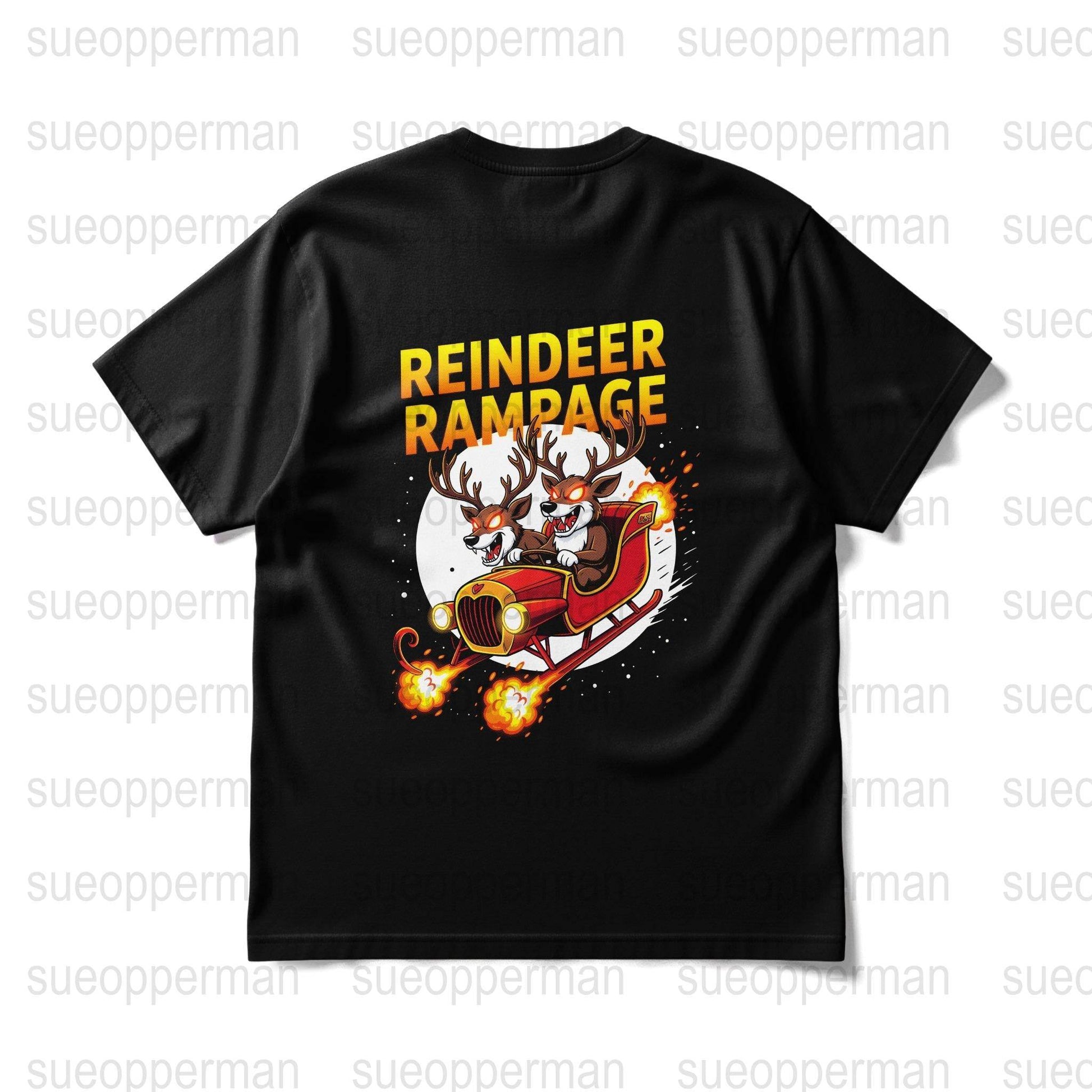 Christmas Reindeer Rampage Halftone T-Shirt Design Digital - halftone PNG for T-shirts – Sue Opperman Halftones