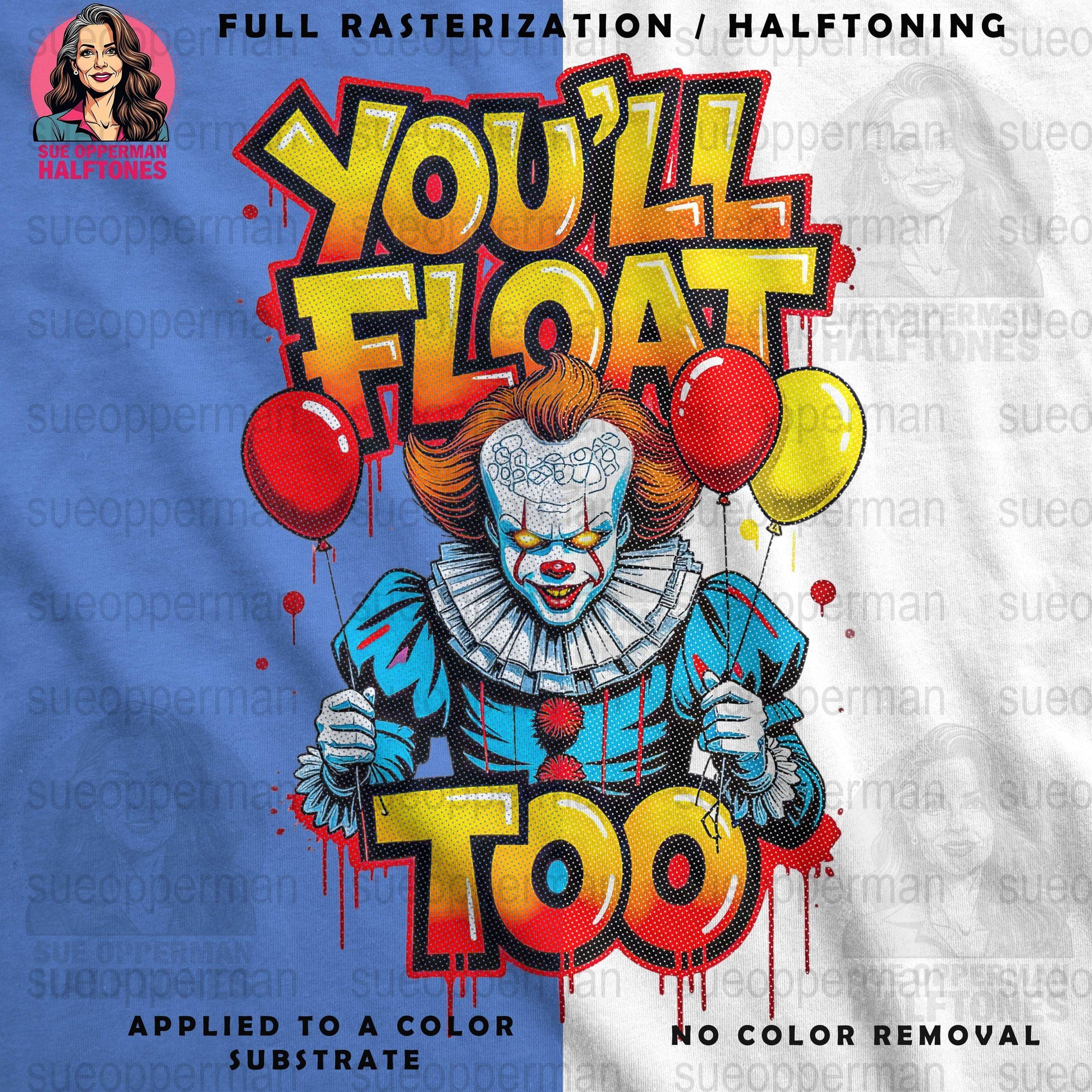 Float Too Universal Print Bundle - halftone PNG for T-shirts – Sue Opperman Halftones