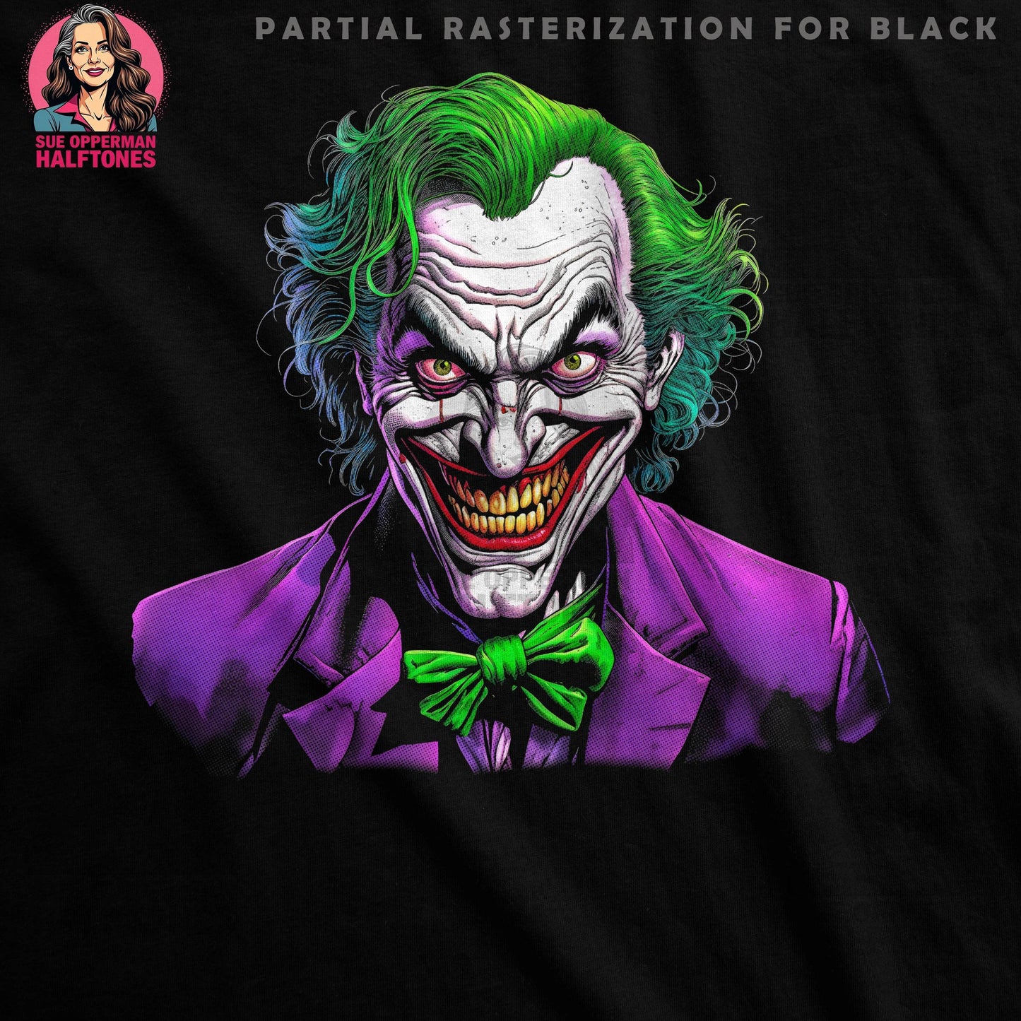 Joker Inspired Halftone T-Shirt Design - halftone PNG for T-shirts – Sue Opperman Halftones