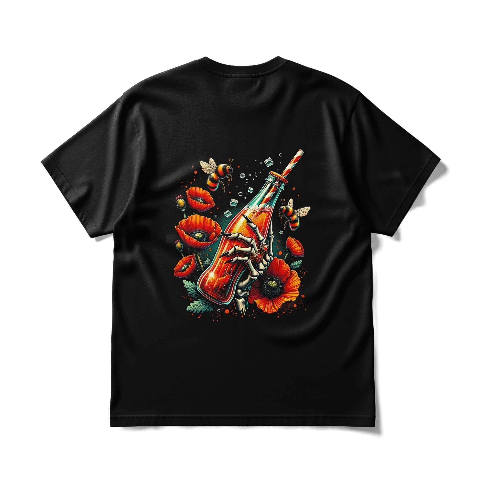 Whimsical Beverage with Bees Halftoned T-Shirt Design - halftone PNG for T-shirts – Sue Opperman Halftones