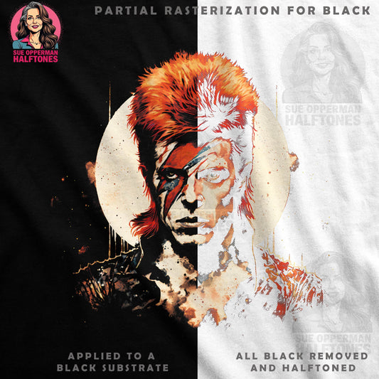Bowie Portrait Digital Halftone T-Shirt Design - halftone PNG for T-shirts – Sue Opperman Halftones