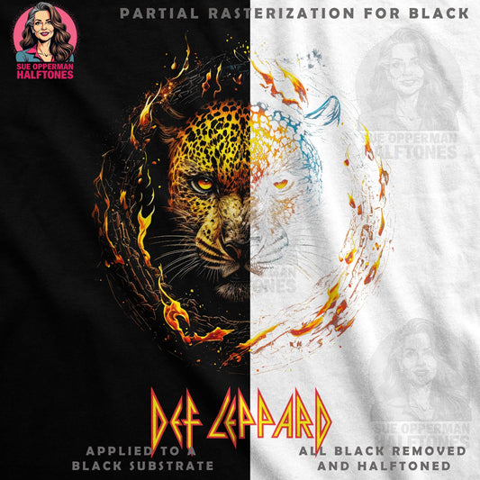 Animals Def Leppard Tiger Halftone T-Shirt Design - halftone PNG for T-shirts – Sue Opperman Halftones