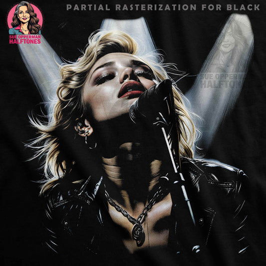 Madonna Halftone T-Shirt Design - halftone PNG for T-shirts – Sue Opperman Halftones
