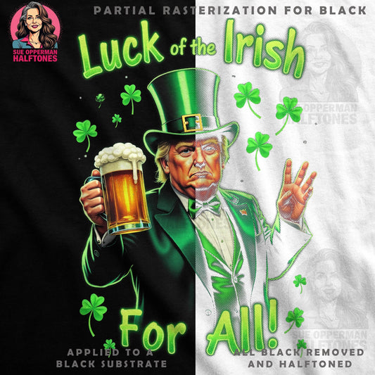 St Patricks Luck Of Irish Halftone T-Shirt Design - halftone PNG for T-shirts – Sue Opperman Halftones