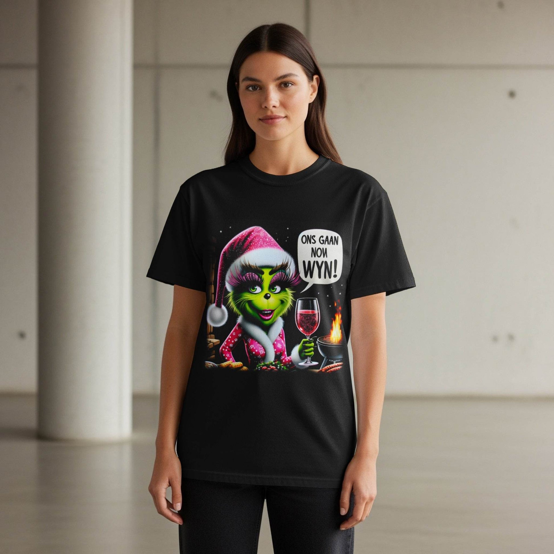 Grinch Wine Christmas Halftone T-Shirt Design - halftone PNG for T-shirts – Sue Opperman Halftones