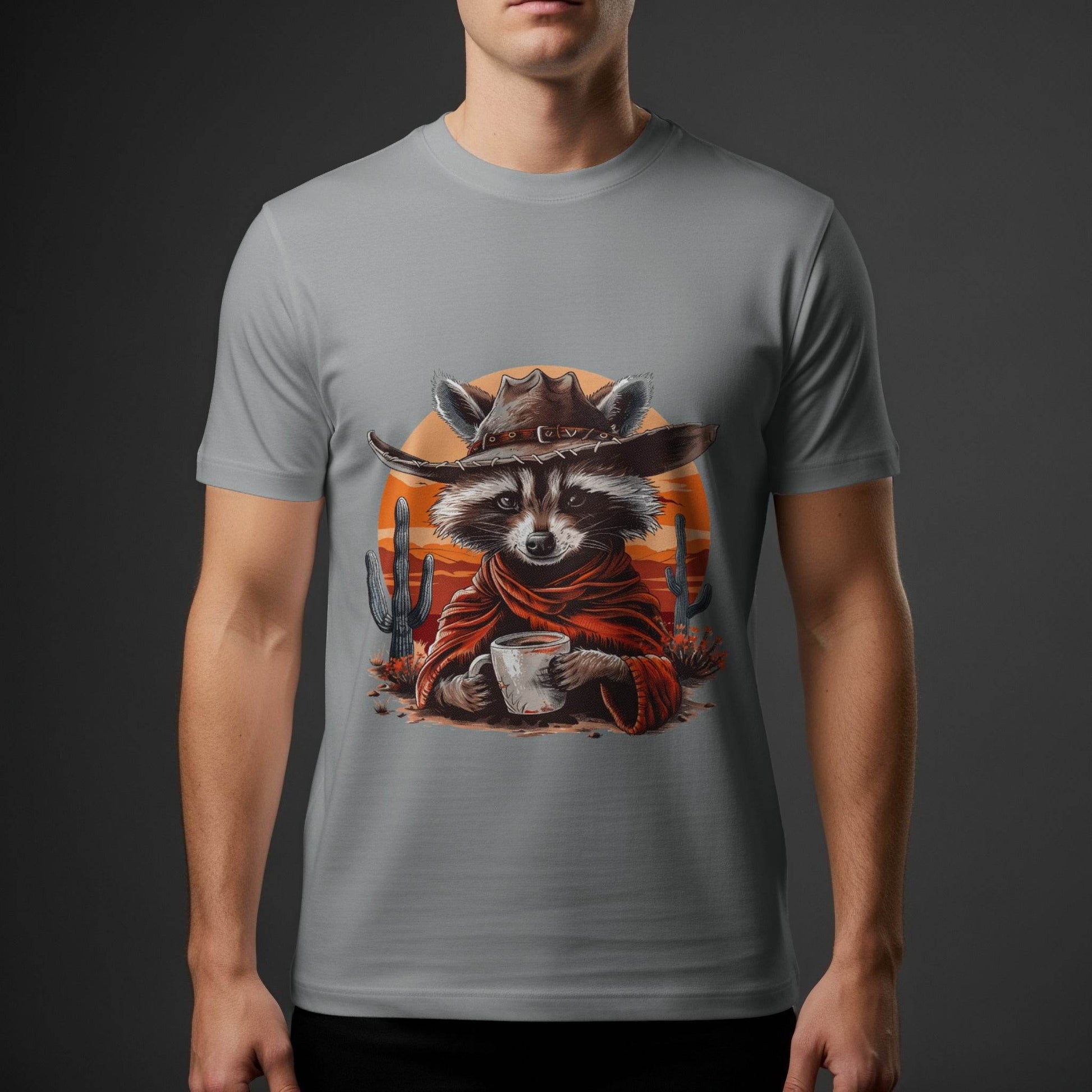 Animals Western Raccoon With Hat Universal Print Bundle - halftone PNG for T-shirts – Sue Opperman Halftones