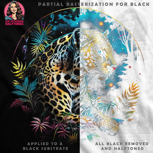 Jungle Jaguar Sue Opperman Halftones Digital Halftoned T-Shirt Design - halftone PNG for T-shirts – Sue Opperman Halftones