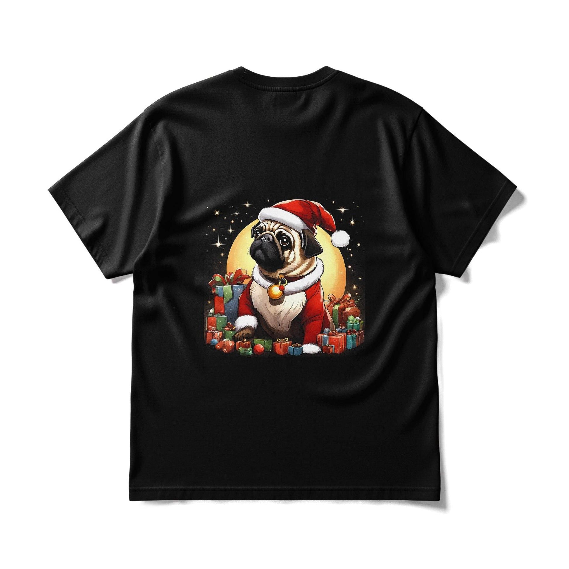 Christmas Pug Santa with Gifts Halftoned T-Shirt Design - halftone PNG for T-shirts – Sue Opperman Halftones