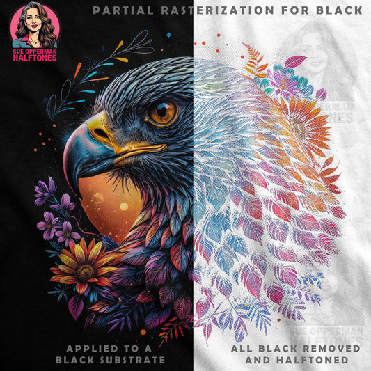 Floral Eagle Halftone T-Shirt Design Digital - halftone PNG for T-shirts – Sue Opperman Halftones