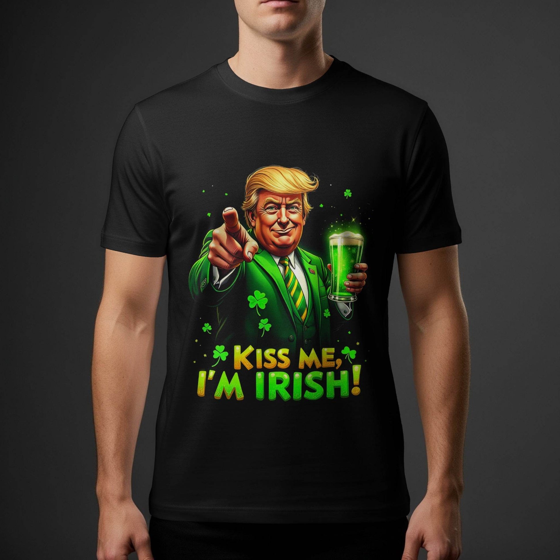 St Patricks Trump Kiss Me Halftone T-Shirt Design - halftone PNG for T-shirts – Sue Opperman Halftones