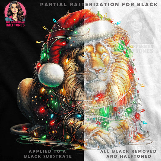 Christmas Lion Halftone T-Shirt Designs - halftone PNG for T-shirts – Sue Opperman Halftones