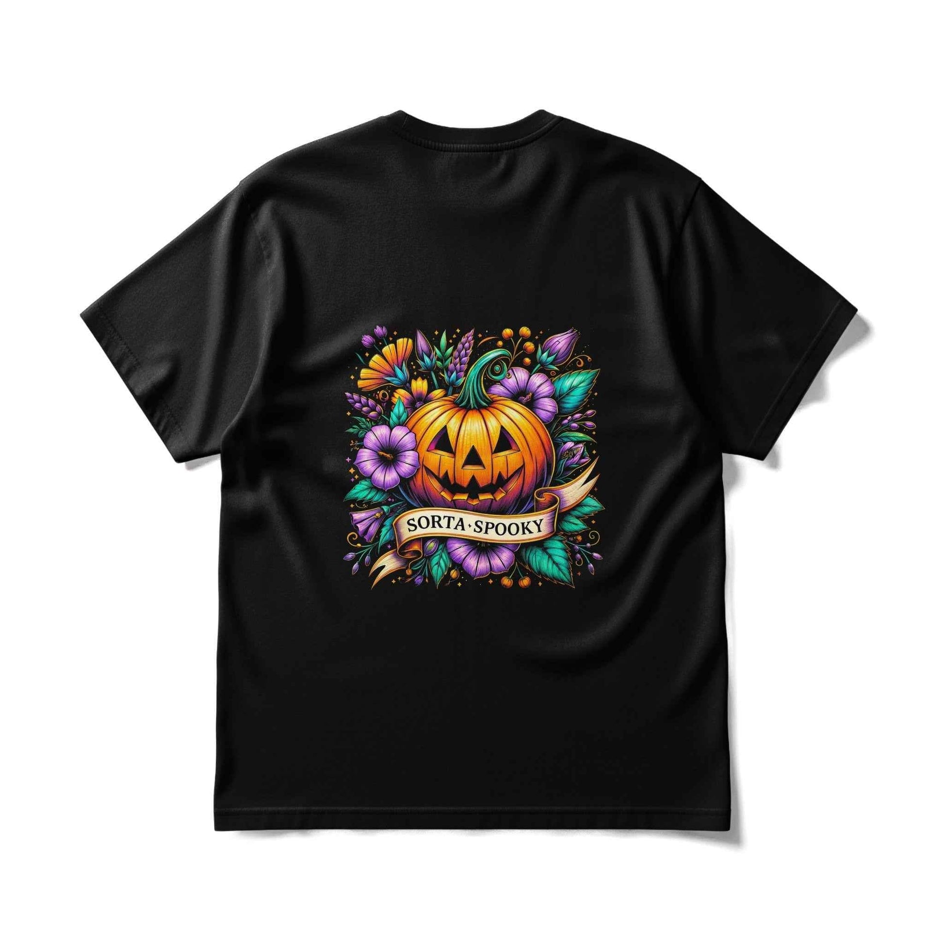 Floral Halloween Pumpkin Graphic Digital Halftone T-Shirt Design - halftone PNG for T-shirts – Sue Opperman Halftones